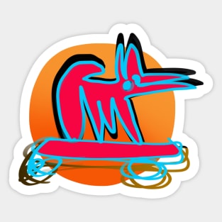 skate dog Sticker